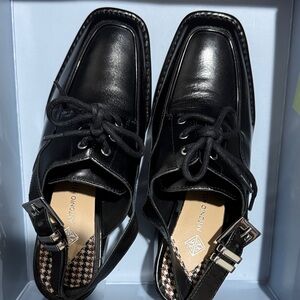ANTONIO MELANI Black Patent Leather Oxfords